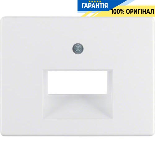 Накладка для розетки UAE/E-DAT, пол. белая, ARSYS, Berker 14090069