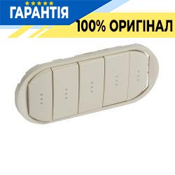 Панель с подсветкой для «5-клавишного» выключателя Legrand Celiane 66213, слоновая кость