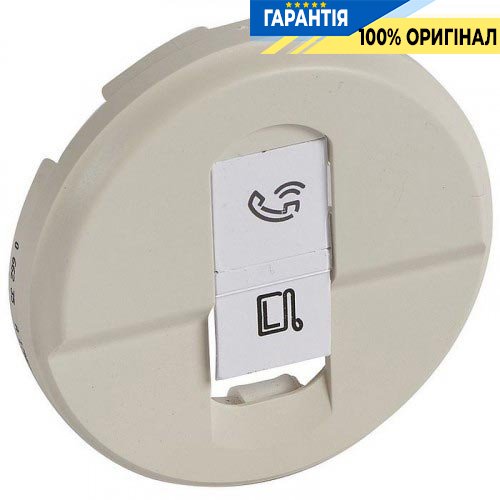 Накладка комп'ютерної розетки RJ45 Legrand Celiane слонова кістка 66235
