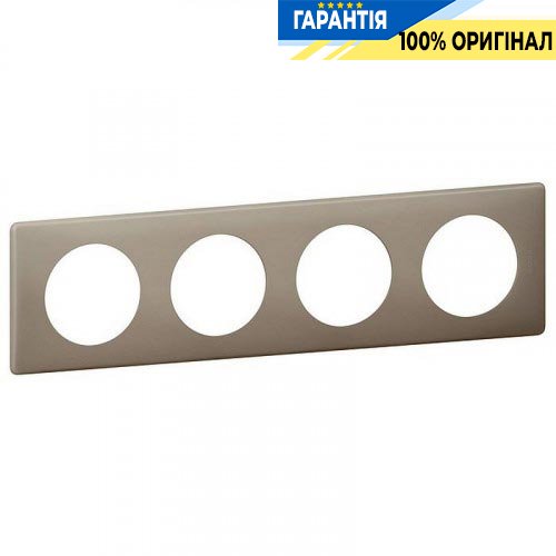 Рамка 4-я Legrand Celiane 66724, «Грэй перкаль»