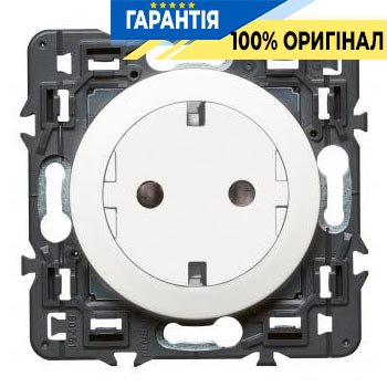 Розетка с плоской лицевой панелью, Legrand Celiane, белая 67166