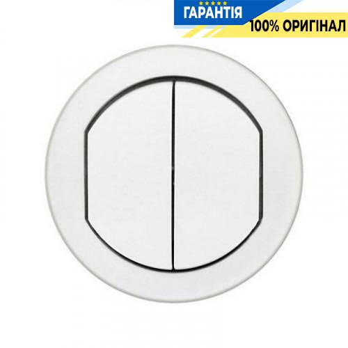 Накладка выключателя 2-кл. IP44 Legrand Celiane белая 67802