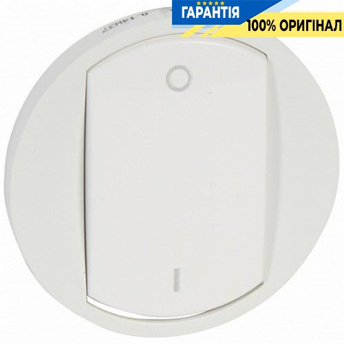 Накладка двополюсного вимикача Legrand Celiane (біла) 68021