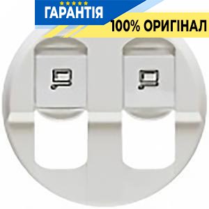 Накладка компьютерной розетки 2хRJ45 Legrand Celiane белая 68252