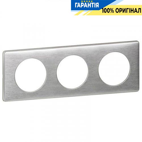 Рамка Legrand Celiane 3 місна алюміній 68923