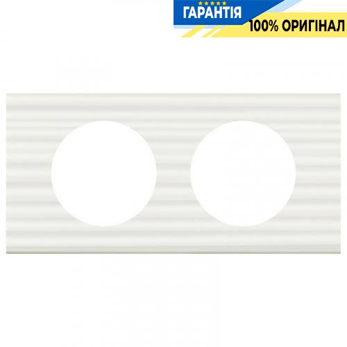 Рамка 2-я Legrand Celiane 69012, «Corian Белый Рельеф»