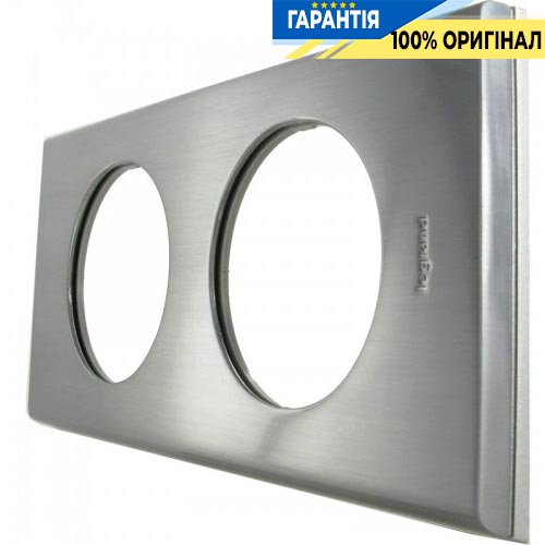 Рамка Legrand Celiane 69102 2 поста фактурная сталь