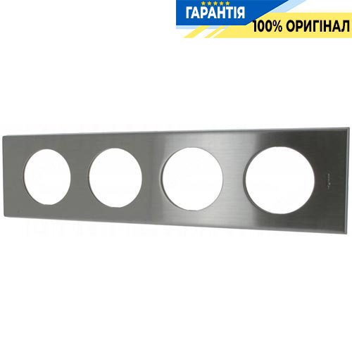 Рамка Legrand Celiane 69104, 4 місць фактурна сталь