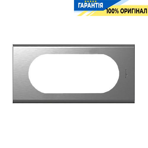 Рамка Legrand Celiane 69105 4-5 мест фактурная сталь