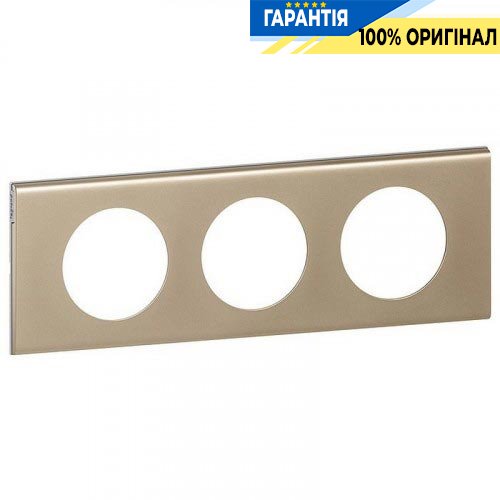 Рамка Legrand Celiane 69113, 3 пости нікель велюр
