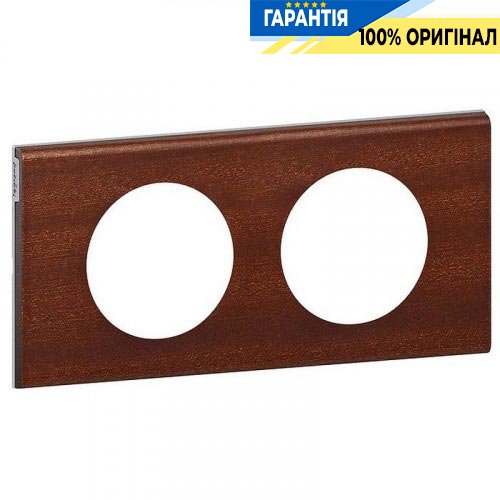 Рамка Legrand Celiane 69222, 2 пости горіх