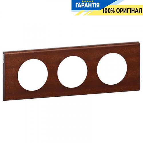Рамка Legrand Celiane 69223, 3 поста горіх