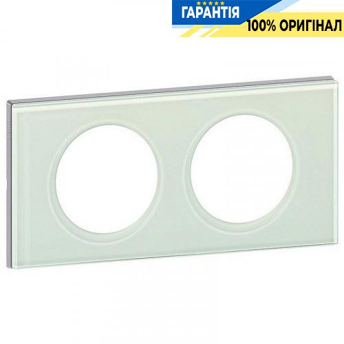 Рамка Legrand Celiane 69312, 2 пости смальта біла глина