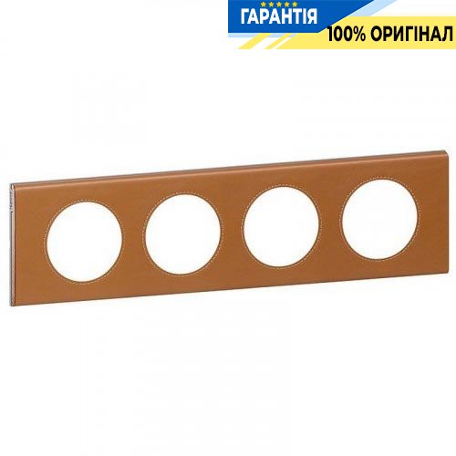 Рамка 4-я Legrand Celiane 69424, «Кожа Карамель»