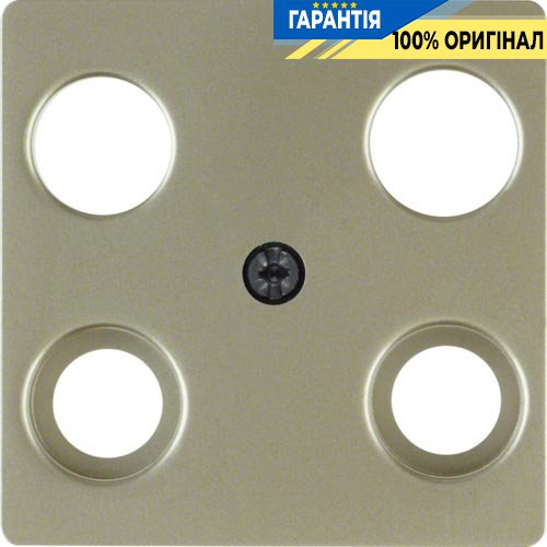 Накладка для антенной розетки 4 отв., бронзовый лак, ARSYS, Berker 148311