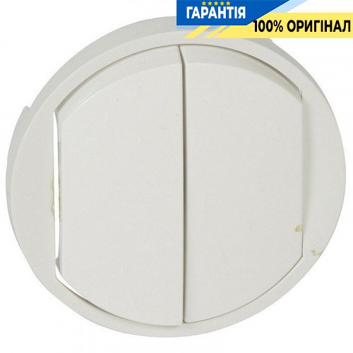 Накладка выключателя двухклавишного Legrand Celiane 68002 белая