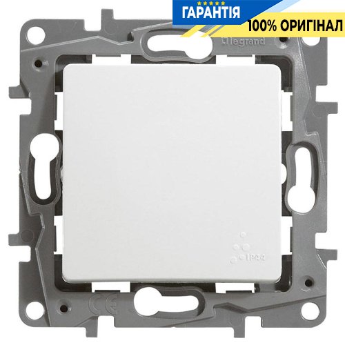 Выключатель/переключатель 1-клавишный, IP44 Legrand Etika 672200 «белый»