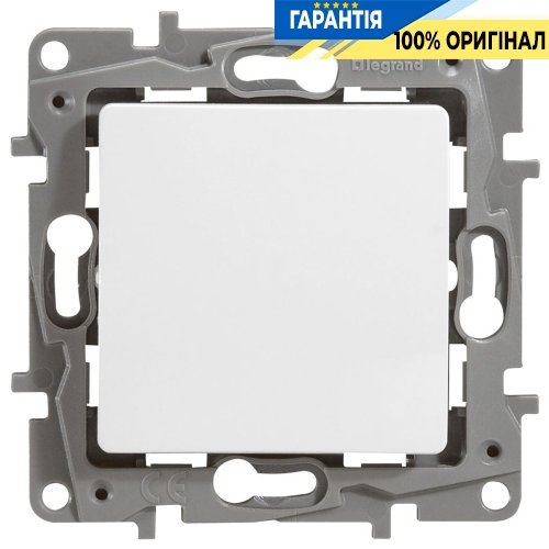 Вимикач 1-клавішний, Legrand Etika 672201, «білий»