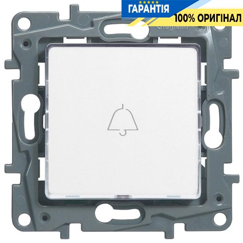 Кнопка 1-клавиша с подсветкой, Legrand Etika 672210 «белый»
