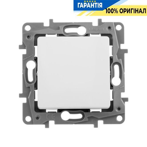 Кнопка 1-клавишный, Legrand Etika 672214 «белый»
