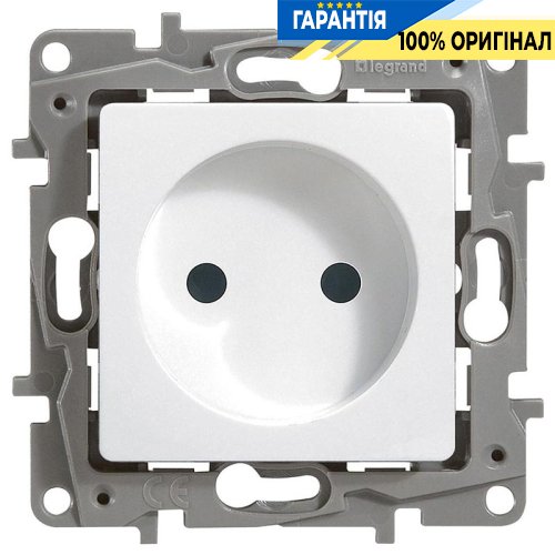 Розетка електрична без заземлення Legrand Etika 672220, білий