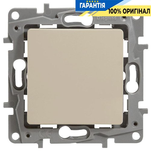 Вимикач 1-клавішний, Legrand Etika 672301, «слонова кістка»