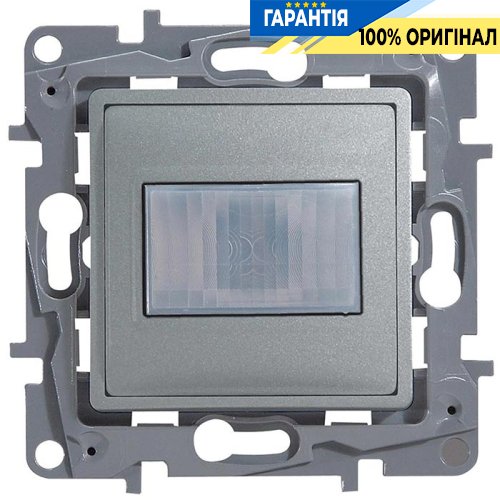 Датчик движения 400 Ватт, Legrand Etika 672417 «алюминий»