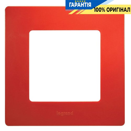 Рамка 1-а Legrand Etika 672531, «червоний»