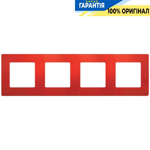 Рамка 4-а Legrand Etika 672534, «червоний»