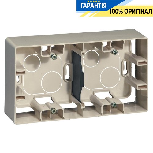 Коробка для накладного монтажу 2-постова Legrand Etika 672540, «слонова кістка»