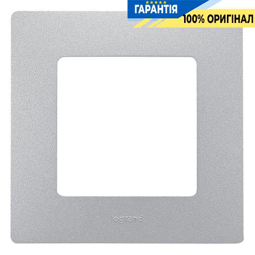 Рамка 1-постовая Legrand Etika 672551, «алюминий»