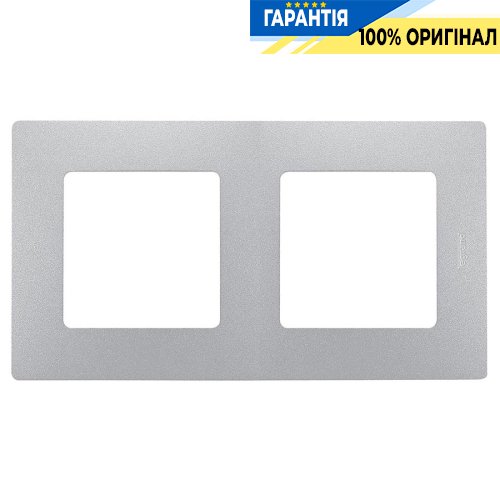 Рамка 2-постова Legrand Etika 672552, «алюміній»
