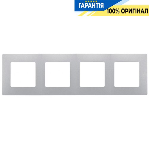 Рамка 4-постовая Legrand Etika 672554, «алюминий»