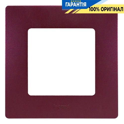 Рамка 1-постовая Legrand Etika 672561, «сливовый»