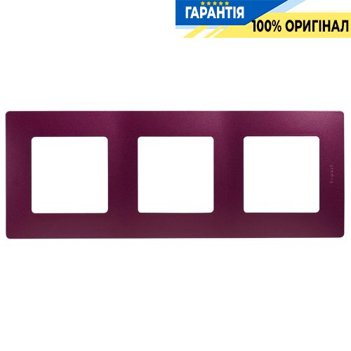 Рамка 3-постовая Legrand Etika 672563, «сливовый»