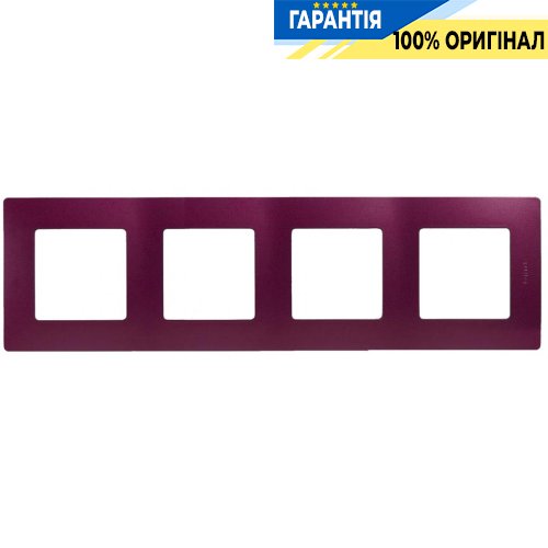 Рамка 4-постовая Legrand Etika 672564, «сливовый»