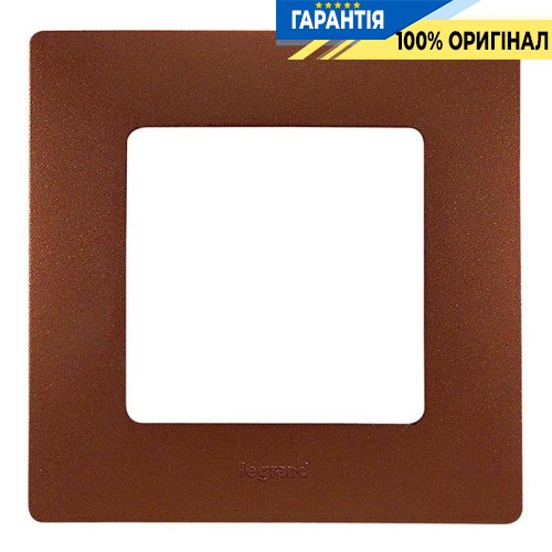 Рамка 1-постовая Legrand Etika 672571, «какао»
