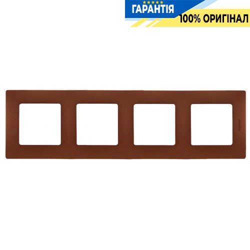 Рамка 4-постовая Legrand Etika 672574, «какао»