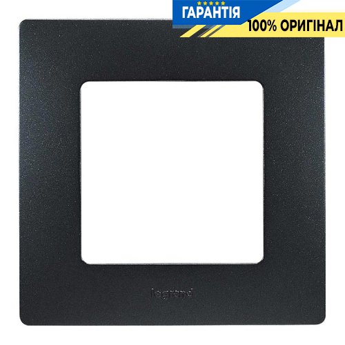 Рамка 1-постовая Legrand Etika 672581, «антрацит»