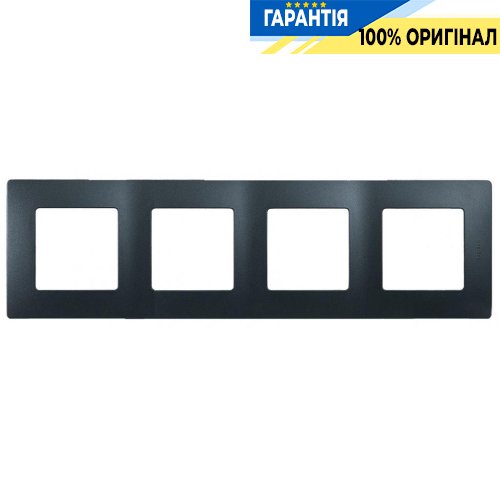 Рамка 4-постовая Legrand Etika 672584, «антрацит»