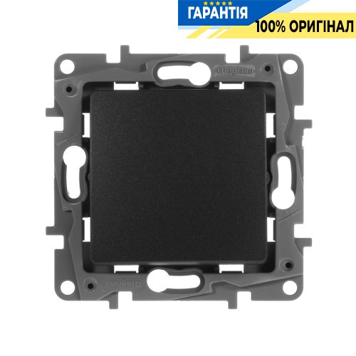 Переключатель 1-клавишный, Legrand Etika 672605 «антрацит»