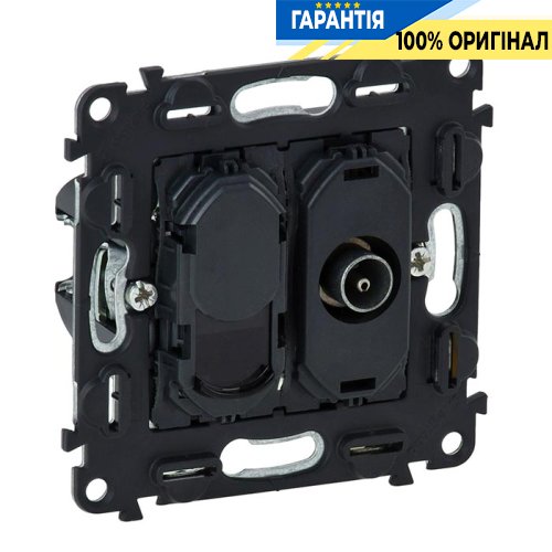 Механизм розетки TV+RJ45 6cat. UTP, Legrand in'Matic 753055