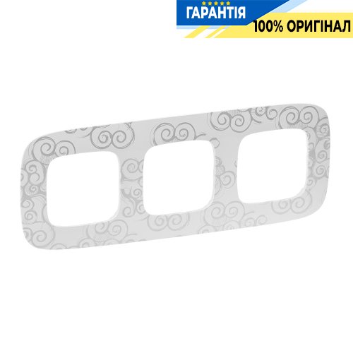 Рамка 3-а, Legrand Valena Allure 754343, нарцис хром