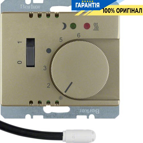 Регулятор температури підлоги, з датчиком, 250В, бронзовий лак, Berker ARSYS 20349011