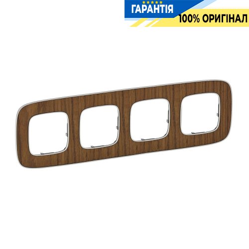 Рамка 4-а, Legrand Valena Allure 754464, горіх