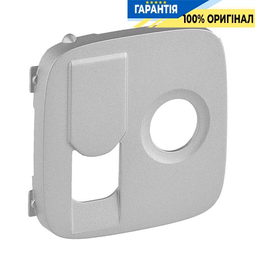 Лицевая панель розетки TV-RJ45, Legrand Valena Allure 754837, алюминий