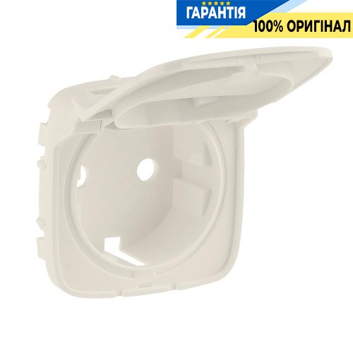 Лицьова панель розетки 2К + З з кришкою, Legrand Valena Allure 754846, слонова кістка