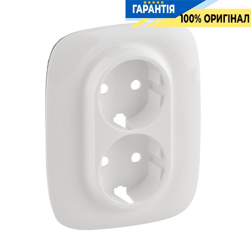 Лицьова панель 2-ої розетки 2К + З, Legrand Valena Allure 754955, білий