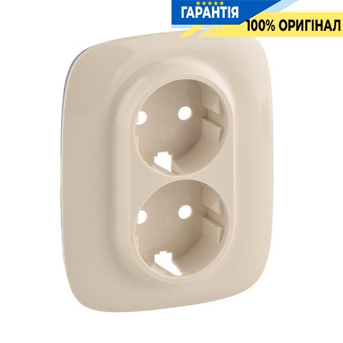 Лицьова панель 2-ої розетки 2К + З, Legrand Valena Allure 754956, слонова кістка