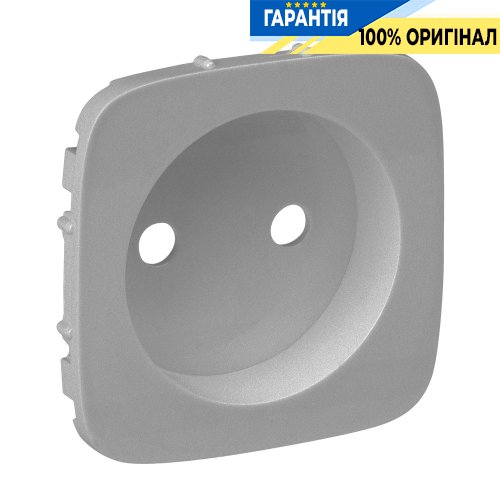 Лицьова панель розетки без заземлення, Legrand Valena Allure 754977, алюміній